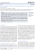 Cover page: Point-of-care COVID-19 testing in the emergency department: current status and future prospects