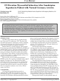 Cover page: ST-Elevation Myocardial Infarction After Sumitriptan Ingestion in Patient with Normal Coronary Arteries