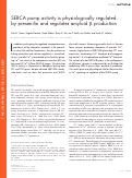 Cover page: SERCA pump activity is physiologically regulated by presenilin and regulates amyloid β production