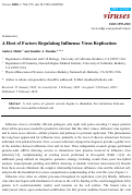 Cover page: A Host of Factors Regulating Influenza Virus Replication