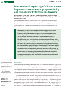 Cover page: Interventional hepatic ApoC-III knockdown improves atherosclerotic plaque stability and remodeling upon triglyceride lowering