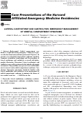 Cover page: Lateral Canthotomy and Cantholysis: Emergency Management of&nbsp;Orbital Compartment Syndrome