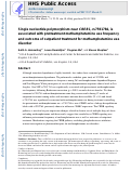 Cover page: Single nucleotide polymorphism near CREB1, rs7591784, is associated with pretreatment methamphetamine use frequency and outcome of outpatient treatment for methamphetamine use disorder