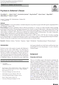 Cover page: Psychosis in Alzheimer’s Disease