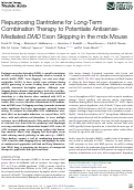 Cover page: Repurposing Dantrolene for Long-Term Combination Therapy to Potentiate Antisense-Mediated DMD Exon Skipping in the mdx Mouse.