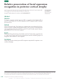 Cover page: Relative preservation of facial expression recognition in posterior cortical atrophy.