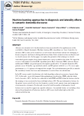 Cover page: Machine learning approaches to diagnosis and laterality effects in semantic dementia discourse