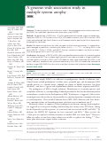 Cover page: A genome-wide association study in multiple system atrophy