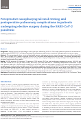 Cover page: Preoperative nasopharyngeal swab testing and postoperative pulmonary complications in patients undergoing elective surgery during the SARS-CoV-2 pandemic