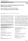 Cover page: Epigenetic clock and DNA methylation analysis of porcine models of aging and obesity