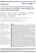 Cover page: A de novo SIX1 variant in a patient with a rare nonsyndromic cochleovestibular nerve abnormality, cochlear hypoplasia, and bilateral sensorineural hearing loss