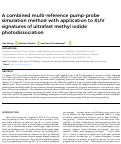 Cover page: A combined multi-reference pump-probe simulation method with application to XUV signatures of ultrafast methyl iodide photodissociation