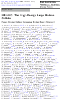 Cover page: HE-LHC: The High-Energy Large Hadron Collider