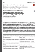 Cover page: Improved Performance of Dynamic Measures of Insulin Response Over Surrogate Indices to Identify Genetic Contributors of Type 2 Diabetes: The GUARDIAN Consortium