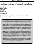 Cover page: Prognostic Accuracy of SpO2-based Respiratory Sequential Organ Failure Assessment for Predicting In-hospital Mortality