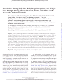 Cover page: Associations Among Body Size, Body Image Perceptions, and Weight Loss Attempts Among African American, Latino, and White Youth: A Test of a Mediational Model