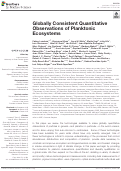 Cover page: Globally Consistent Quantitative Observations of Planktonic Ecosystems