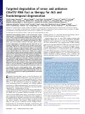 Cover page: Targeted degradation of sense and antisense C9orf72 RNA foci as therapy for ALS and frontotemporal degeneration