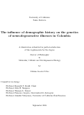 Cover page: The influence of demographic history on the genetics of neurodegenerative illnesses in Colombia