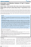 Cover page: Association and Mutation Analyses of 16p11.2 Autism Candidate Genes