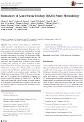 Cover page: Biomarkers of Acute Stroke Etiology (BASE) Study Methodology