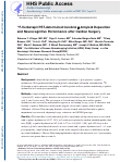 Cover page: 18F-florbetapir Positron Emission Tomography–determined Cerebral &amp;bgr;-Amyloid Deposition and Neurocognitive Performance after Cardiac Surgery