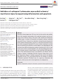 Cover page: Inhibition of cathepsin S attenuates myocardial ischemia/reperfusion injury by suppressing inflammation and apoptosis