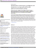 Cover page: Identification of anisomycin, prodigiosin and obatoclax as compounds with broad-spectrum anti-parasitic activity