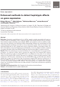 Cover page: Enhanced methods to detect haplotypic effects on gene expression
