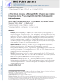 Cover page: A pilot study showing a stronger H1N1 influenza vaccination response during pregnancy in women who subsequently deliver preterm