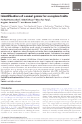 Cover page: Identification of causal genes for complex traits