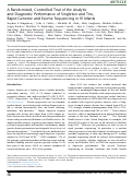 Cover page: A Randomized, Controlled Trial of the Analytic and Diagnostic Performance of Singleton and Trio, Rapid Genome and Exome Sequencing in Ill Infants