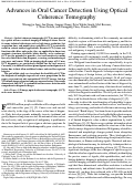 Cover page: Advances in Oral Cancer Detection Using Optical Coherence Tomography