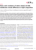 Cover page: Nano-scale resolution of native retinal rod disk membranes reveals differences in lipid composition.