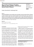 Cover page: Age and Social Support Seeking: Understanding the Role of Perceived Social Costs to Others