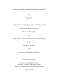 Cover page: Resilience Analysis for Water Distribution Networks