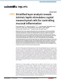 Cover page: Stratified layer analysis reveals intrinsic leptin stimulates cryptal mesenchymal cells for controlling mucosal inflammation