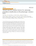 Cover page: Variant-specific inflation factors for assessing population stratification at the phenotypic variance level