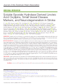 Cover page: Soluble Epoxide Hydrolase Derived Linoleic Acid Oxylipins, Small Vessel Disease Markers, and Neurodegeneration in Stroke