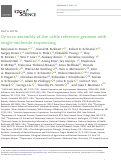 Cover page: De novo assembly of the cattle reference genome with single-molecule sequencing