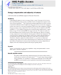 Cover page: Energy compensation and adiposity in humans