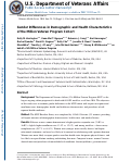 Cover page: Gender Differences in Demographic and Health Characteristics of the Million Veteran Program Cohort