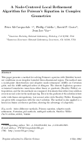 Cover page: A node-centered local refinement algorithm for poisson's equation in complex 
geometries