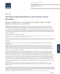 Cover page: Selenium Supplementation and Prostate Cancer Mortality