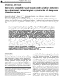 Cover page: Genomic versatility and functional variation between two dominant heterotrophic symbionts of deep-sea Osedax worms