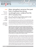 Cover page: Major atmospheric emissions from peat fires in Southeast Asia during non-drought years: evidence from the 2013 Sumatran fires