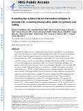 Cover page: Evaluating Two Evidence-Based Intervention Strategies to Promote CRC Screening Among Latino Adults in a Primary Care Setting