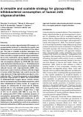Cover page: A versatile and scalable strategy for glycoprofiling bifidobacterial consumption of human milk oligosaccharides
