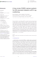 Cover page: A low noise CMOS camera system for 2D resonant inelastic soft X-ray scattering