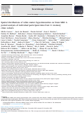 Cover page: Spatial distributions of white matter hyperintensities on brain MRI: A pooled analysis of individual participant data from 11 memory clinic cohorts